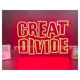 Great Divide neon sign