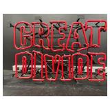 Great Divide neon sign
