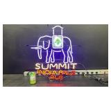 Summit India Pale Ale with elephant, neon sign