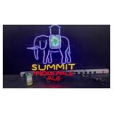 Summit India Pale Ale with elephant, neon sign