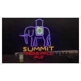 Summit India Pale Ale with elephant, neon sign
