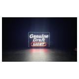 Genuine Draft Light, tabletop light, illuminated plate glass, 7.5" Hx 9.5" W x 5" D - JC15