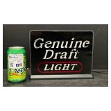 Genuine Draft Light, tabletop light, illuminated plate glass, 7.5" Hx 9.5" W x 5" D - JC15