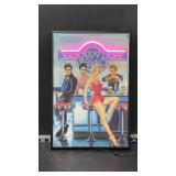 "Hollywood Diner" mounted print enhanced with neon, featuring Hollywood music and movie legends