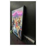 "Hollywood Diner" mounted print enhanced with neon, featuring Hollywood music and movie legends