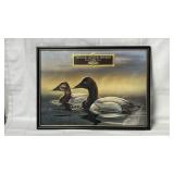 E&J Brandy and Ducks Unlimited 1995 Limited Edition mirror, signed and numbered, NOS