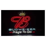 Budweiser Cold Kegs To Go neon sign