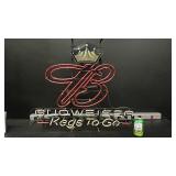 Budweiser Cold Kegs To Go neon sign
