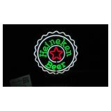 Heineken Beer bottle cap neon sign