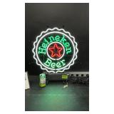 Heineken Beer bottle cap neon sign