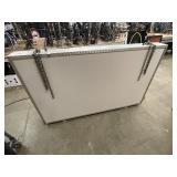 Schmidt Beer outdoor, lighted, commercial sign. Aluminum extrusion cabinet with embossed plastic sign face.