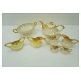 Vintage Tea and Serving Set. Pearl China Company. 22k gold trim