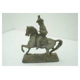 Antique Vintage Cast Metal Buffalo Bill Statue & Coin Bank