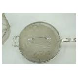 NEW Stainless Steel Mesh Basket with Lid, and 11" fry basket