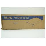 Case of ULINE Apparel Boxes. 100/Case. BLACK GLOSS