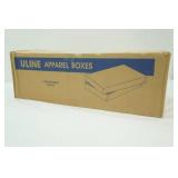 Case of ULINE Apparel Boxes. 100/Case. BLACK GLOSS