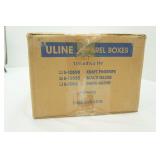 Case of ULINE Apparel Boxes. 100/Case. BLACK GLOSS