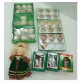 Christmas Ornaments, made to look vintage type, Hallmark, Krigle Town Cold Cast Porcelain