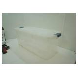 Large Clear Rubbermaid Tote 36"x15"x14"