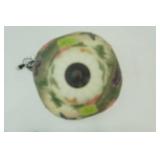 Vintage reverse-painted glass boudoir lamp