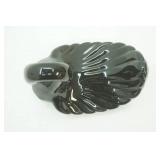 Ceramic Black Swan Figurine 6" tall by 8" long