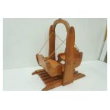 Wooden Doll Porch Swing ; Teddy Bear Swing. 12.5"x19.5"x25"