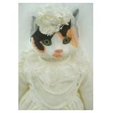 Vintage Betty Jane Carter Musical Porcelain Cat Doll. Special Memories Collection. "Miss Marshmallow Meringue". #297/500