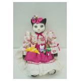 Vintage Betty Jane Carter Musical Porcelain Cat Doll. "Mother Dea and Darling Kittens" 1997