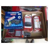 2 flats of garage door opener & parts. As shown.