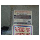Battery charger & automotive signs. As shown.