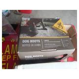 Box of nails & browning dog boots 1 pair. As shown.