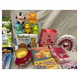 Mixed Lot: Party Supplies, Kids Books & Toys