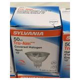 Sylvania Tru-Aim 50W Covered Halogen Spot 10 Degree Bulbs (Lot of 9)