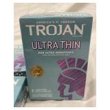 Trojan Ultra Thin 5-Count Condoms (Lot of 6)