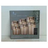 NEW LUMIPUR 6PC. FLICKERING LED PILLAR CANDLE SET WITH WIRELESS REMOTE
