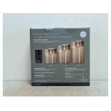 NEW LUMIPUR 6PC. FLICKERING LED PILLAR CANDLE SET WITH WIRELESS REMOTE