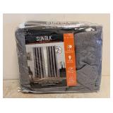 SUN BLK TOTAL BLACKOUT PANEL PAIR GRAY
