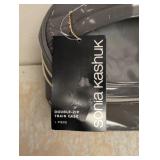 NEW SONIA KASHUK DOUBLE-ZIP TRAIN CASE GRAY