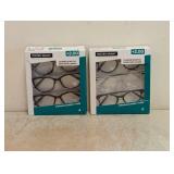 (2) NEW FOSTER GRANT +2.00 READING GLASSES 3PK