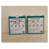 (2) NEW FOSTER GRANT +2.00 READING GLASSES 3PK