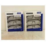 (2) NEW FOSTER GRANT +2.50 READING GLASSES 3PK