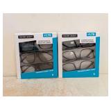 (2) NEW FOSTER GRANT +1.75 READING GLASSES 3PK