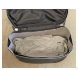 NEW SONIA KASHUK DOUBLE-ZIP TRAIN CASE GRAY