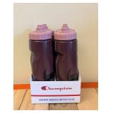 NEW CHAMPION QUENCH SQUEEZE BOTTLE 24OZ. 4PK. RUBY/COSMIC PINK