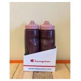 NEW CHAMPION QUENCH SQUEEZE BOTTLE 24OZ. 4PK. RUBY/COSMIC PINK