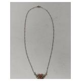 Sterling & Red Coral Navajo Pendant/Necklace