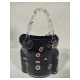 Murano Style Hand Blown Glass Purse