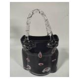 Murano Style Hand Blown Glass Purse