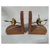 MCM Sword Wood/Metal Book Ends
