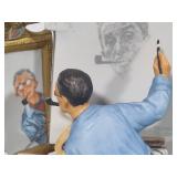 Norman Rockwell "Self Portrait" Figurine w/Original Box